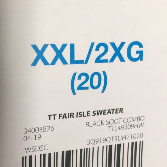 FINAL MARKDOWN LADIES’ NWOT Time and Tru Fair Isle Sweater (XXL) - Picture 6 of 12